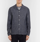 Mr P. - Camp-Collar Washed Cotton-Chambray Shirt - Men - Gray