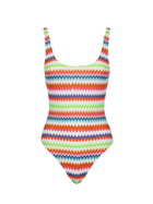 MC2 Saint Barth Woman Raschel Knit Scoopback One Piece Swimsuit Lora