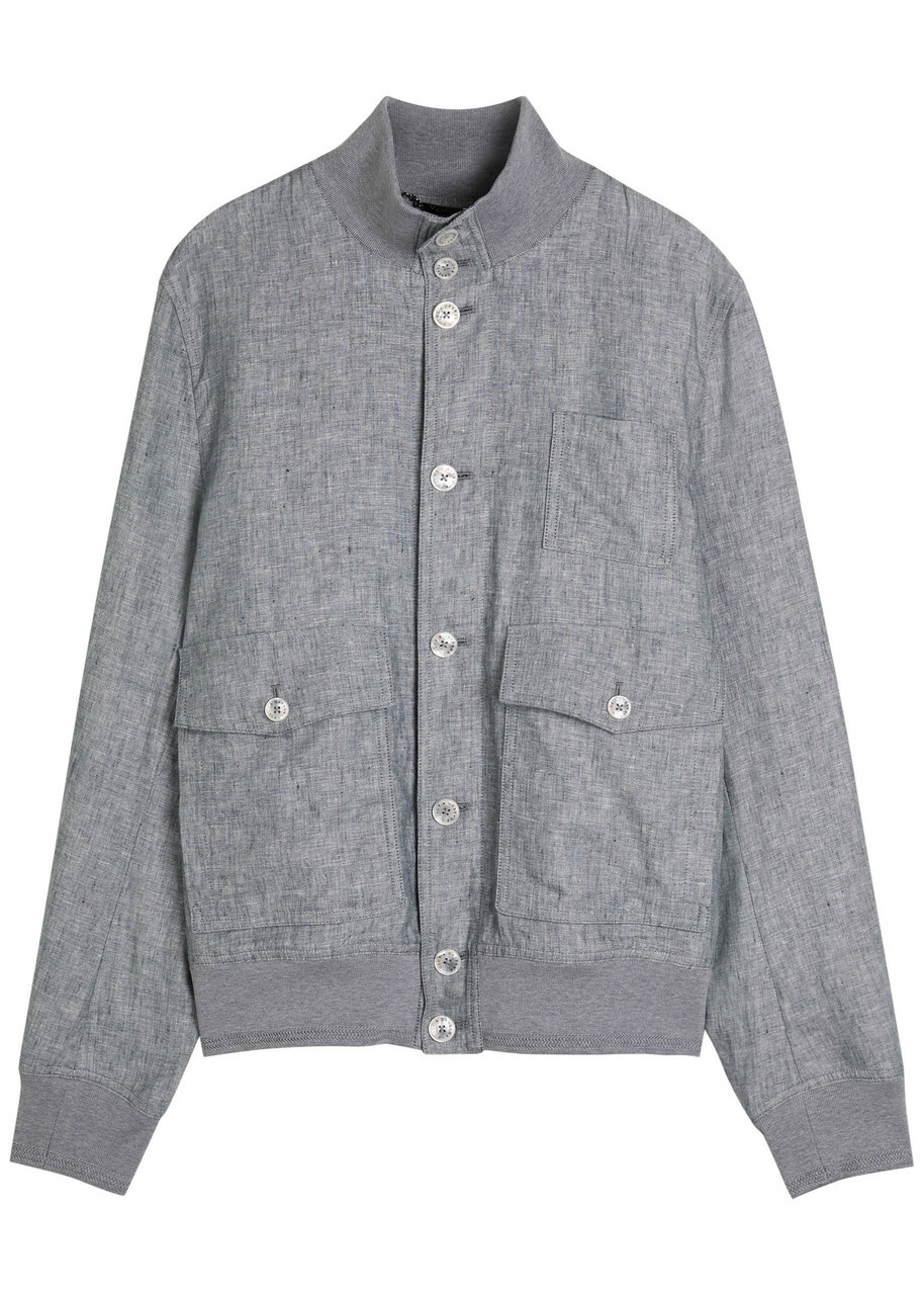 Dolce & Gabbana Linen Blazer Grey