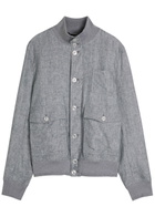 Dolce & Gabbana Linen Blazer Grey