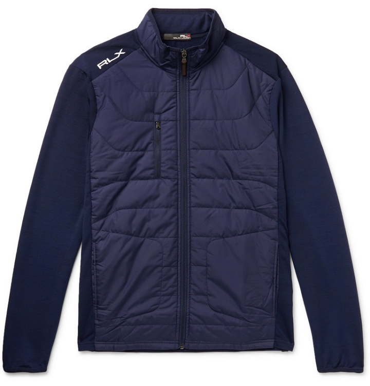 Photo: RLX Ralph Lauren - Slim-Fit Quilted Shell-Panelled Terry Golf Jacket - Blue