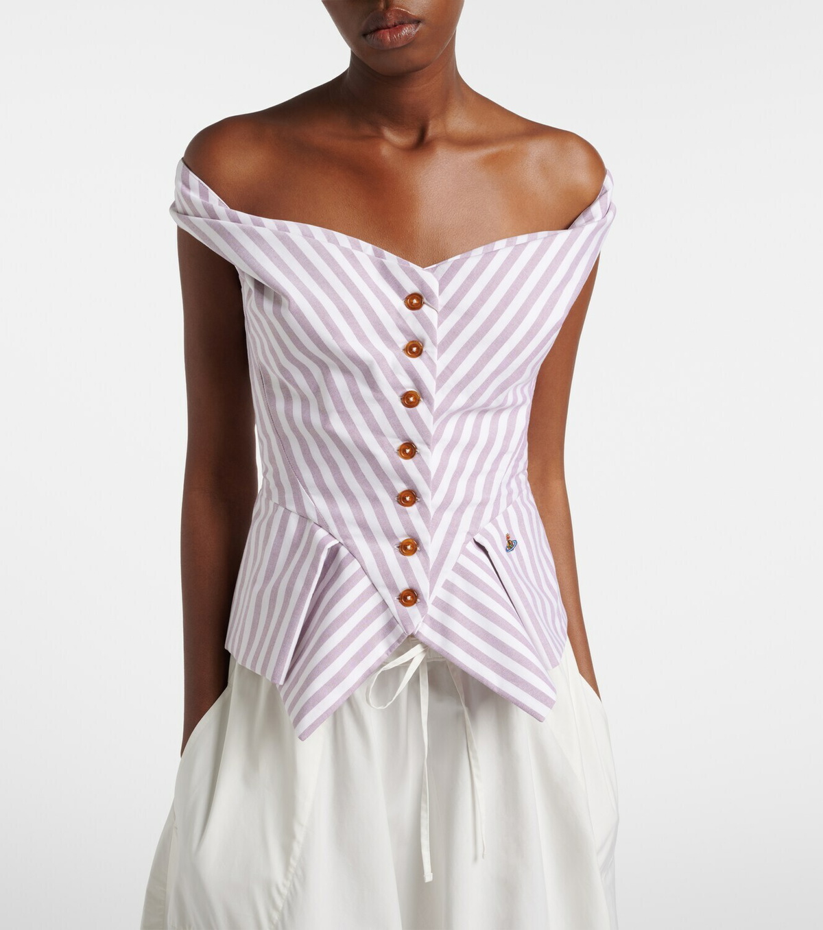 Vivienne Westwood Monday striped cotton top