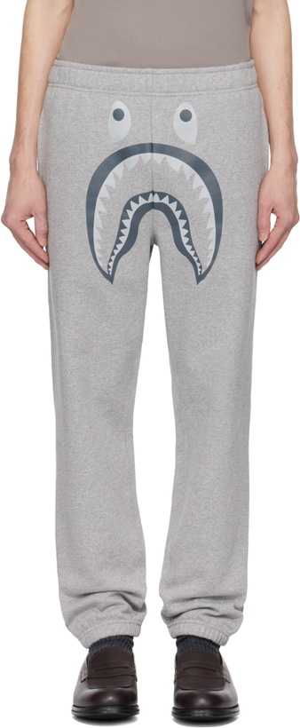 Photo: BAPE Gray Shark Sweatpants