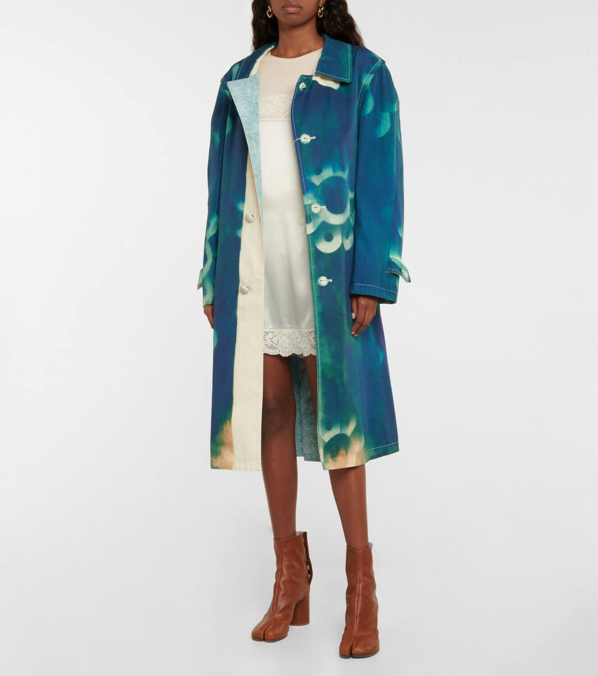 【送料&関税込】Maison Margiela Silk Blend Dress Maison Margiela Layered Abstract Self-Tie Silk Dress