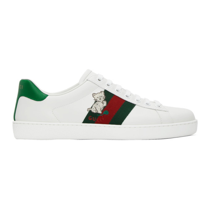 Photo: Gucci White Ace Low-Top Sneakers