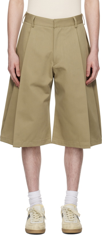 Photo: Seventh Beige Bermuda Pleat Shorts