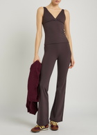 Tala Dayflex V-neck Stretch-jersey Vest Brown