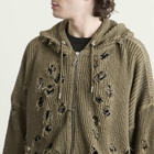 Thug Club Men's Distressed Knitted Hoodie in Beige