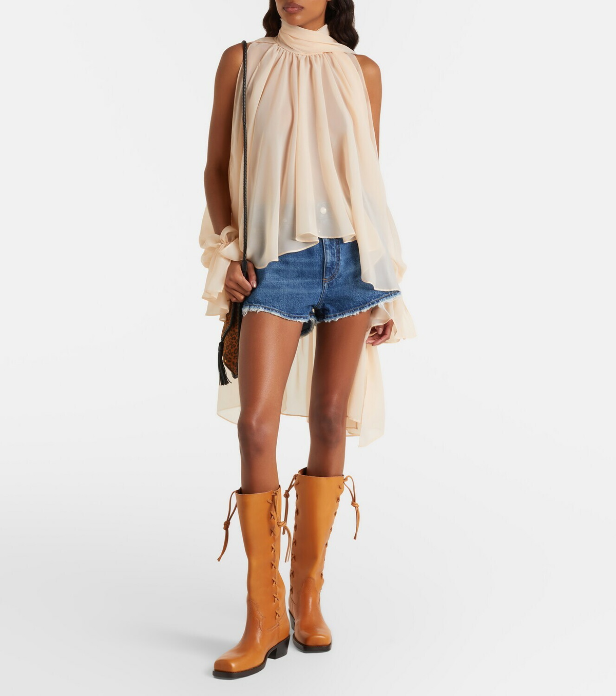 Paris Texas Roxanne leather knee-high boots