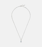 Stone and Strand Le Bleu 14kt white gold necklace with diamonds and aquamarine