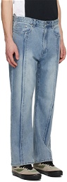 Izzue Blue Seam Detail Jeans