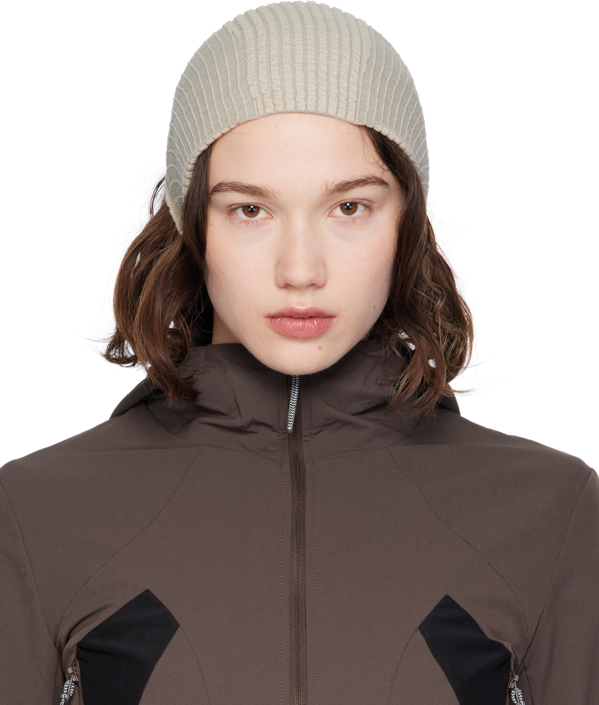ROA Beige Wavy Bonnet Hat