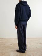 Aimé Leon Dore - Logo-Embroidered Cotton-Jersey Hoodie - Blue
