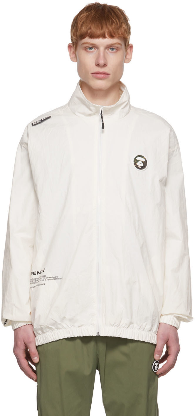 AAPE by A Bathing Ape Off-White Nylon Jacket AAPE by A Bathing Ape