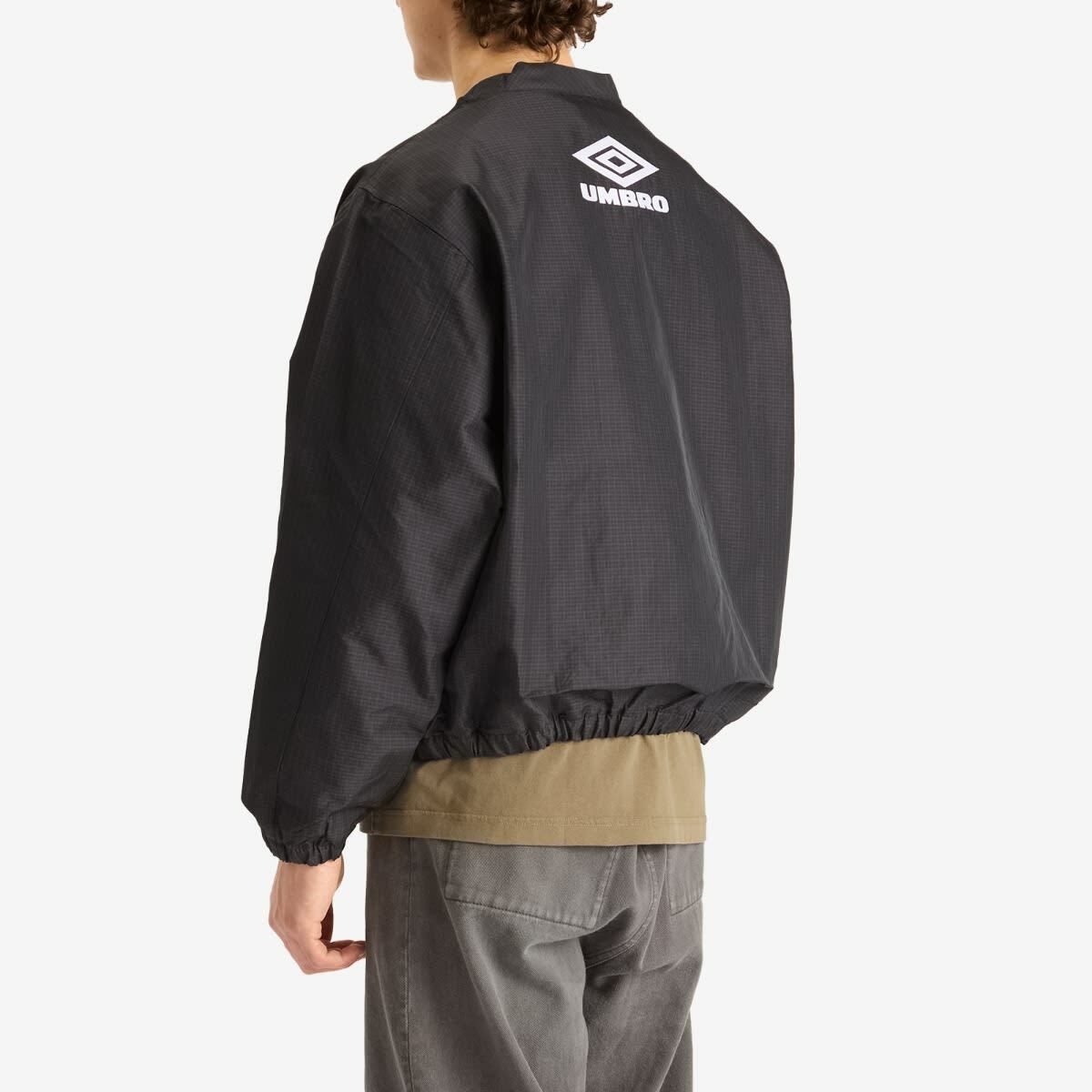 Umbro by Slam Jam Men's Micro Check Bomber Jacket in Navy