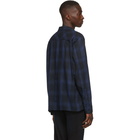 Nudie Jeans Navy Shadow Check Sten Shirt