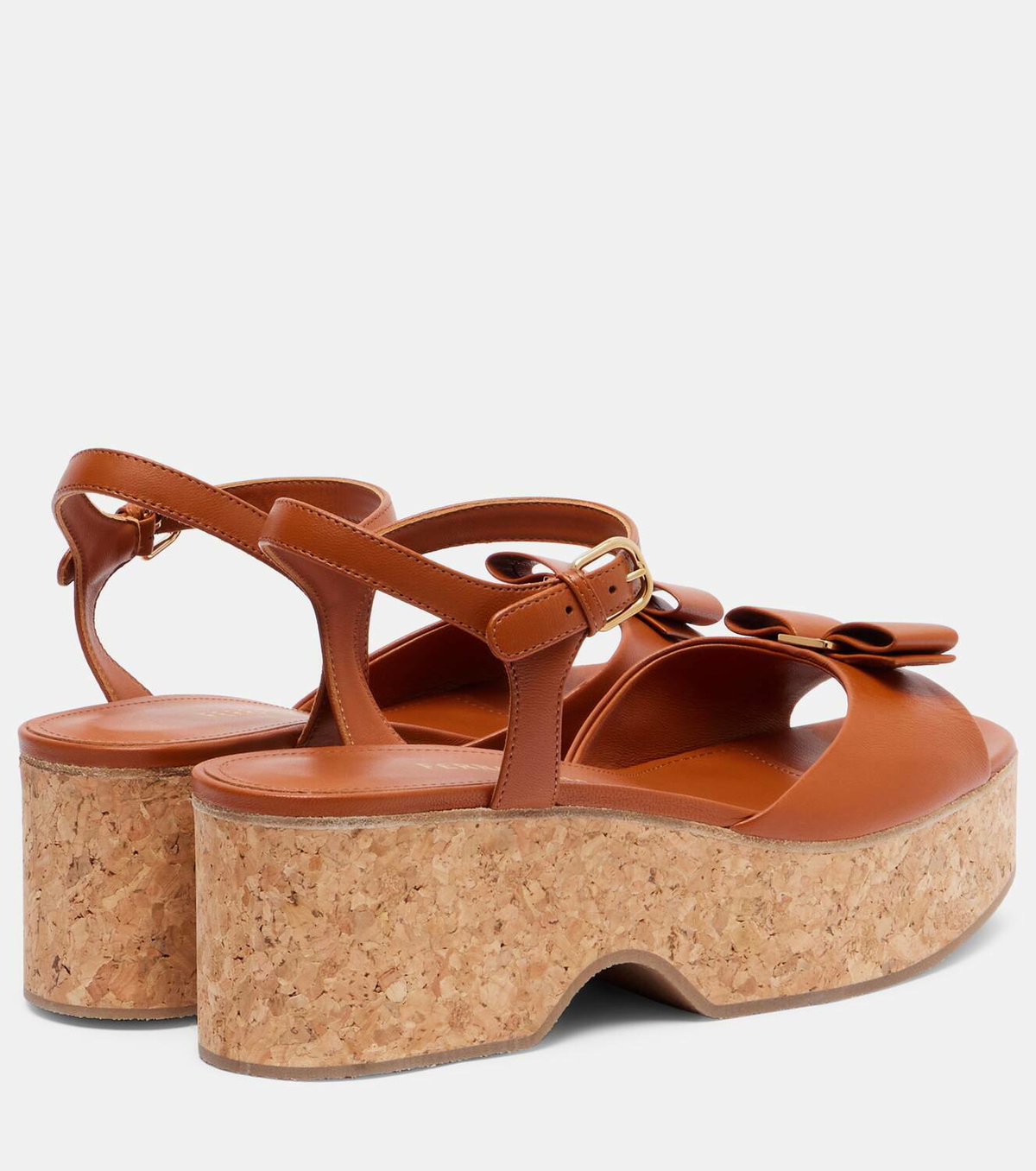 Ferragamo Selna leather wedge sandals