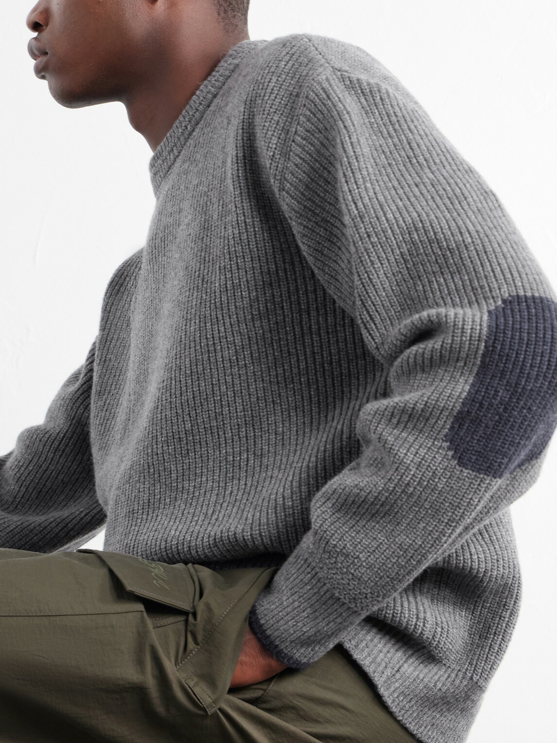 FrizmWORKS - Ribbed Wool-Blend Sweater - Gray