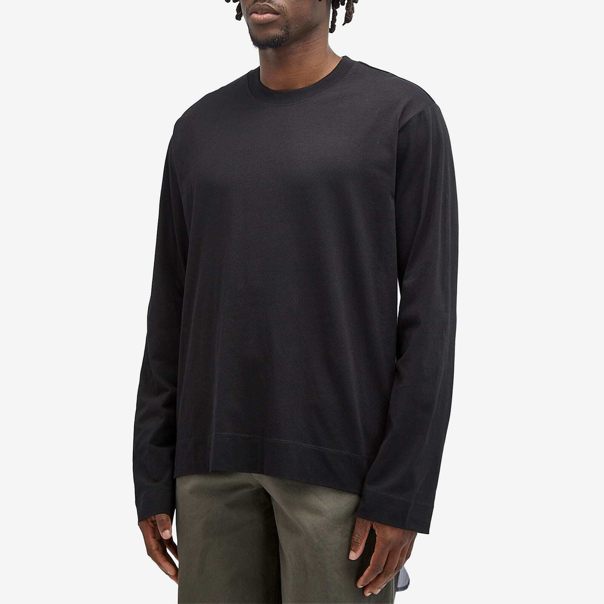 driesvannoten archive ロンt Dries Van Noten Men's Hemron Poplin Back Long Sleeve T-Shirt in