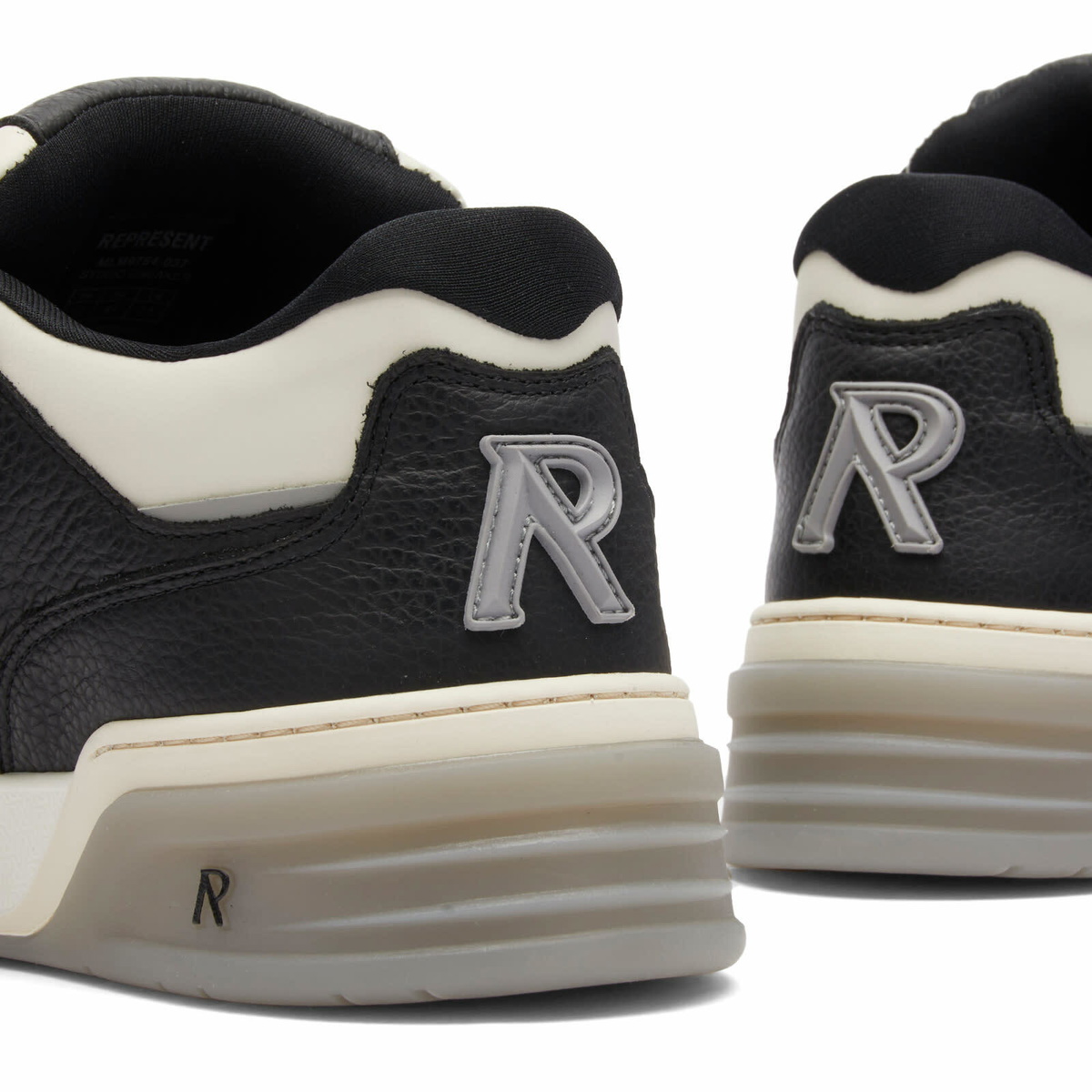 Represent Men's Studio Sneaker in Black Vintage White Represent