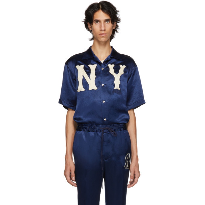 Photo: Gucci Blue NY Yankees Edition Patch Shirt