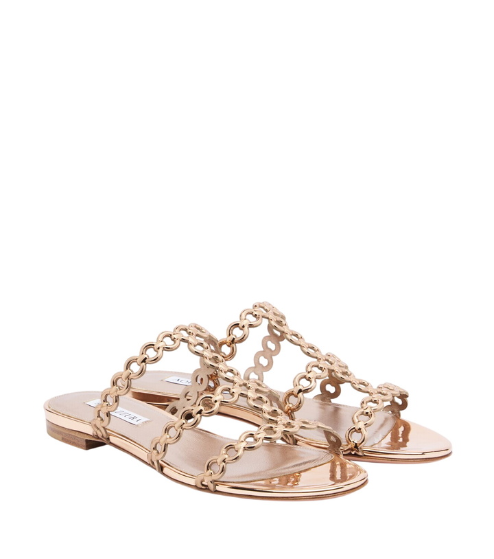 Photo: Aquazzura Infinity Chain mirrored leather sandals