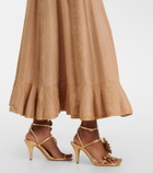 Zimmermann Aster pointelle lamé maxi skirt