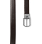 Montblanc - 3cm Black and Brown Reversible Leather Belt - Black