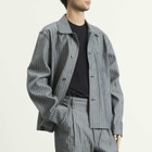 Applied Art Forms Men's Herringbone Chore Jacket in Raw Denim