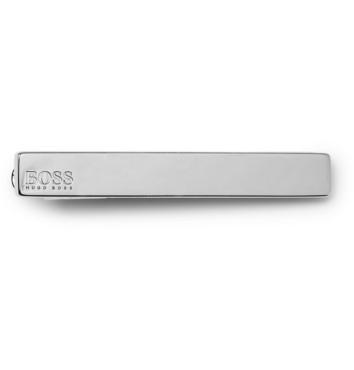 Photo: Hugo Boss - Toby Logo-Engraved Silver-Tone Tie Clip - Silver