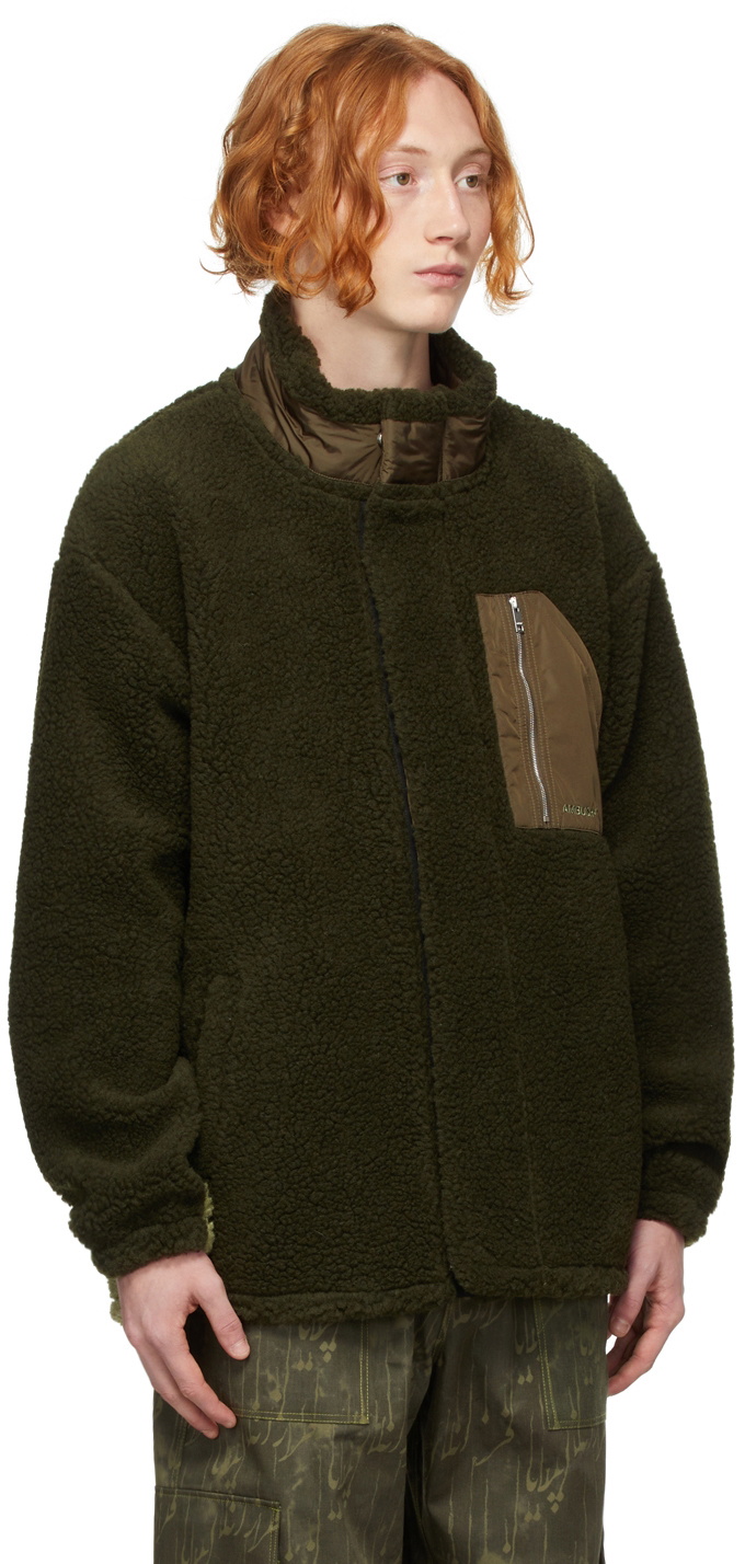 AMBUSH Green Wool Fleece Jacket Ambush
