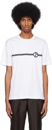 Giorgio Armani White Embroidered T-Shirt