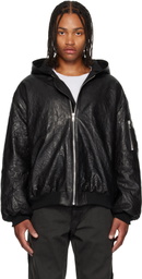 ALEXANDER DIGENOVA Black Zip Leather Jacket