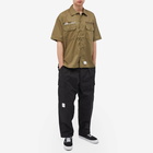 WTAPS Men's 03 WTVUA Short Sleeve Back Print Shirt in Olive Drab