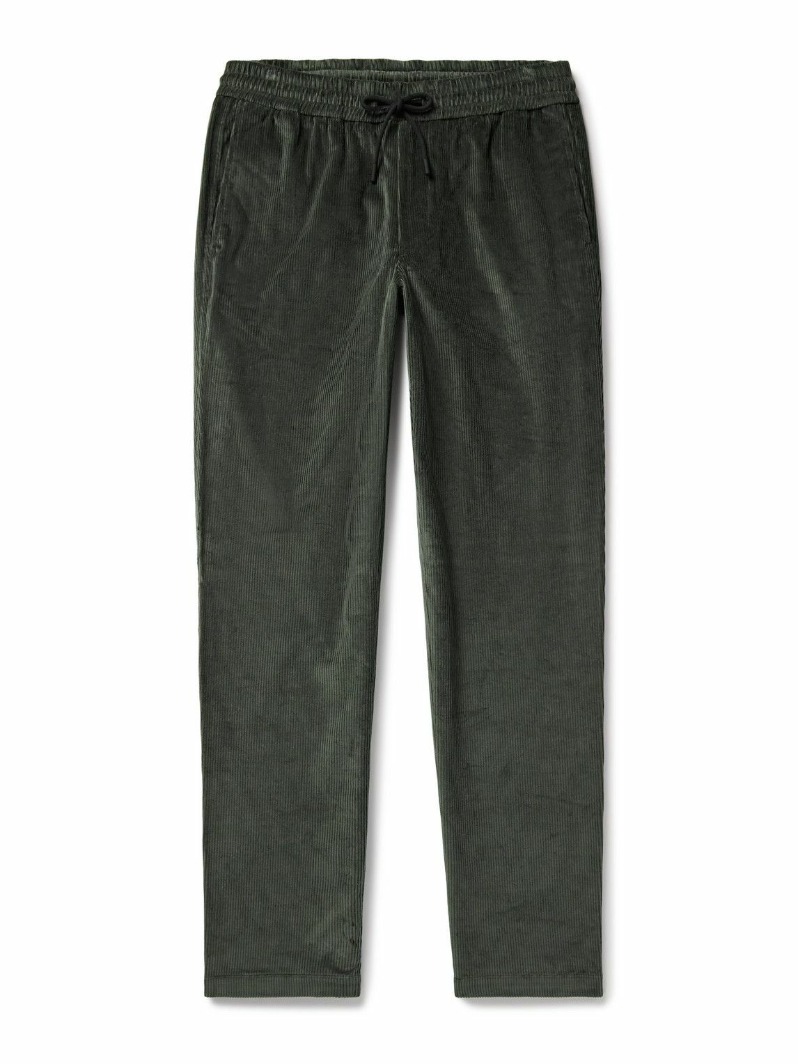 SEASE - Mindset Slim-Fit Cotton-Blend Corduroy Drawstring Trousers - Green