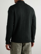 S.N.S. Herning - Virgin Wool Zip-Up Cardigan - Green