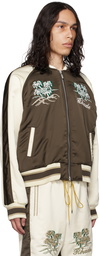 Rhude Brown Souvenir Bomber Jacket