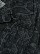 Rhude - Camp-Collar Logo-Embroidered Snake-Print Twill Shirt - Black