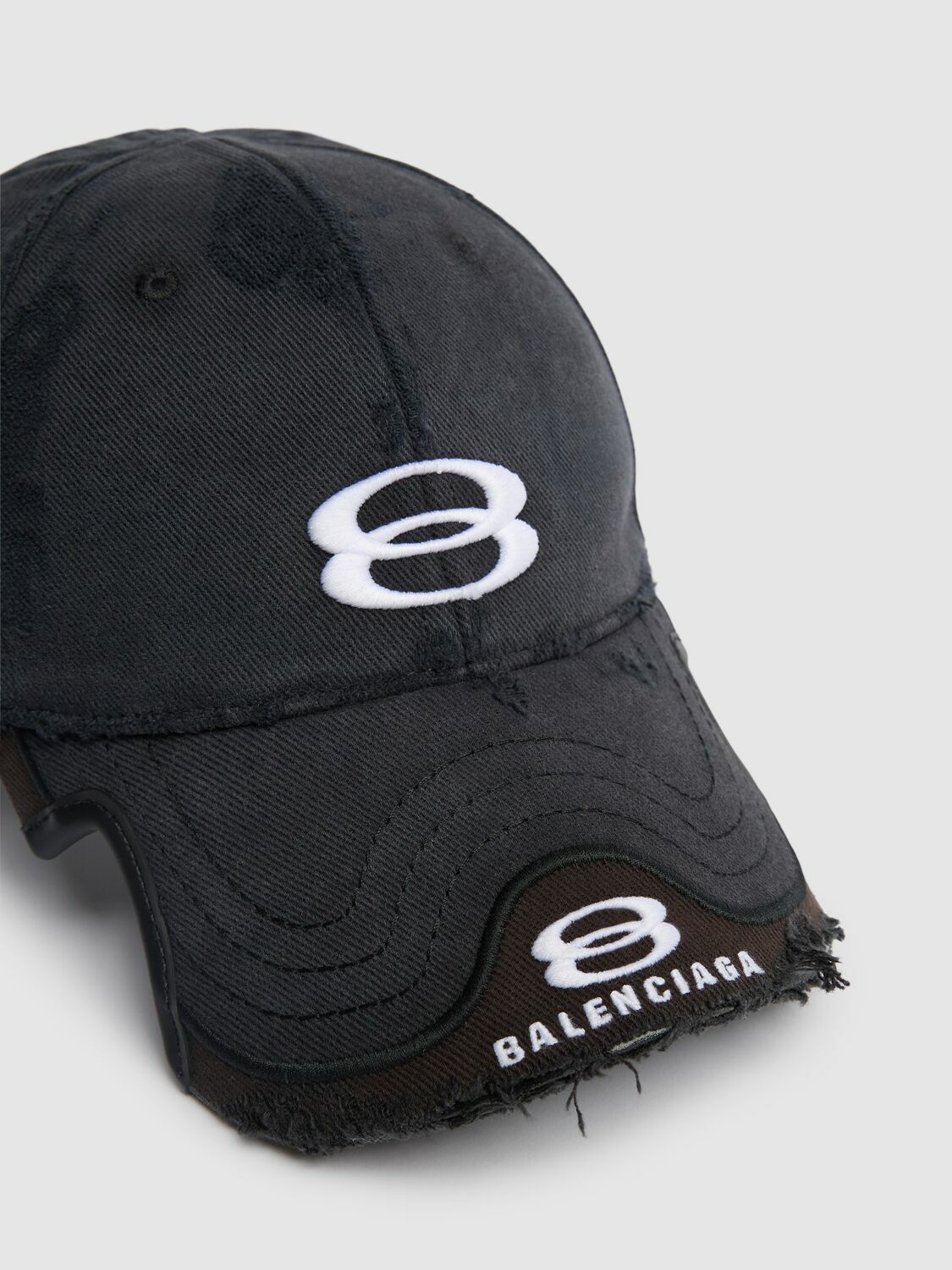 BALENCIAGA Double Unity Cotton Baseball Cap Balenciaga