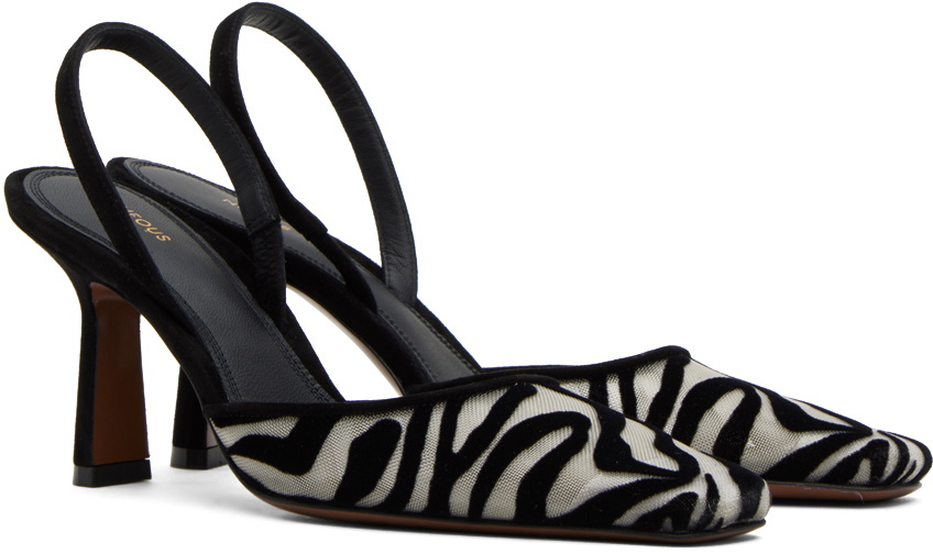 NEOUS Black & White Bella Heels