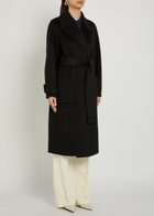 Joseph Arlina Double-breasted Wool and Cashmere-blend Coat Black