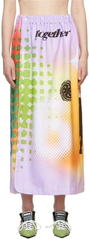 Photo: Paolina Russo SSENSE Exclusive Multicolor Towel Midi Skirt