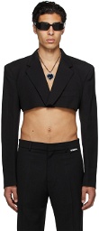VETEMENTS Black Cropped Tailored Blazer