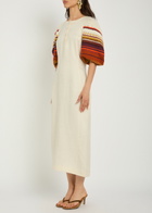 Gabriela Hearst Nomo Striped-knit Linen Midi Dress Ivory