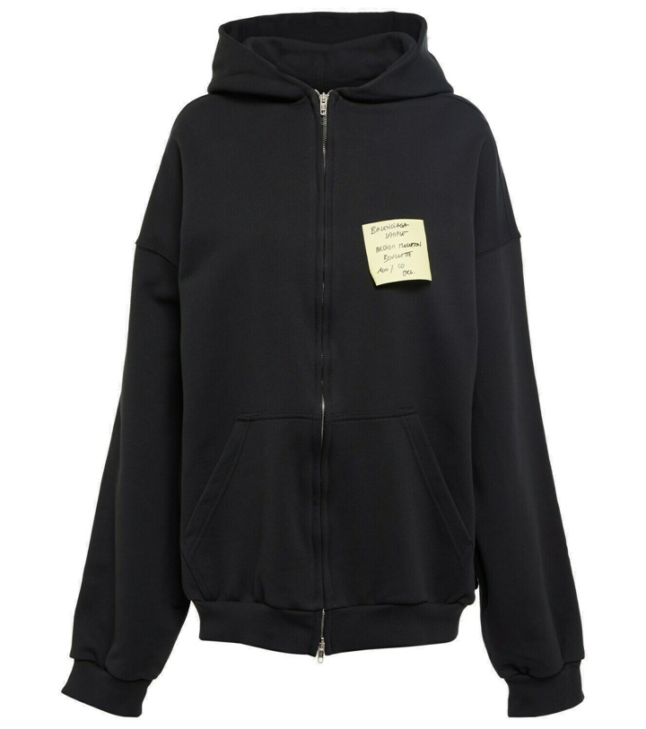 Photo: Balenciaga - Cotton jersey zip-up hoodie