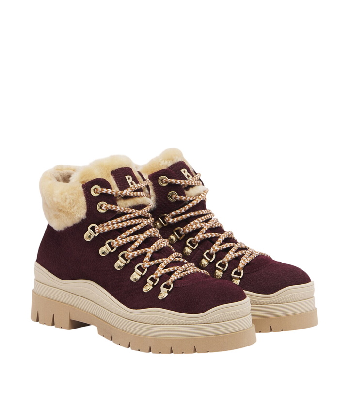 Photo: Bogner Arosa shearling-trimmed suede ankle boots