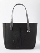 JW Anderson - Leather-Trimmed Logo-Embroidered Felt Tote Bag