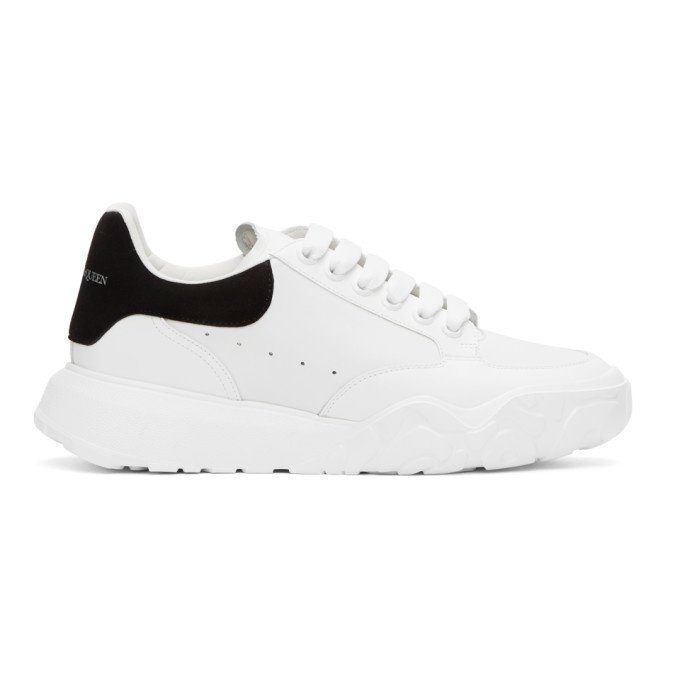 Photo: Alexander McQueen White Leather Court Sneakers