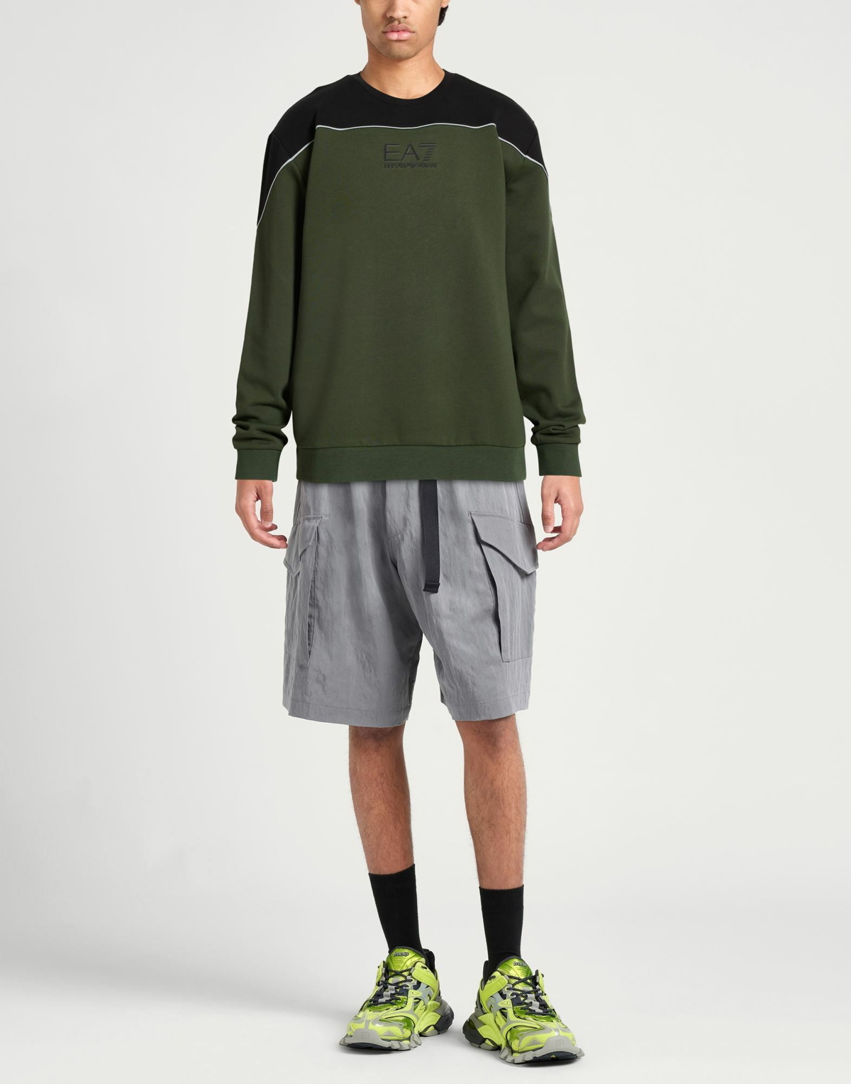 Ea7 Mens Sweatshirt Military in Green
