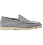 Loro Piana - Summer Walk Suede Loafers - Gray